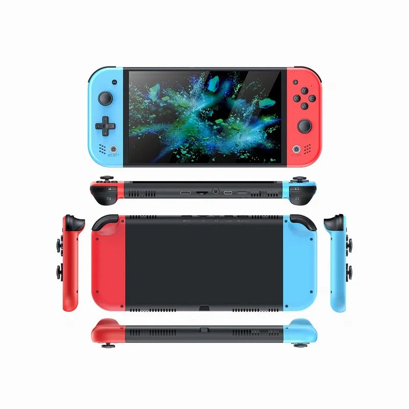 M20 Video Game Screen HD 7 inches Retro Handheld Game Console – RK3566 Quad-Core, IPS Display, EmuELEC 4.3, Bluetooth, Wireless Controller, TF Slot, 64GB, 4000mAh Battery