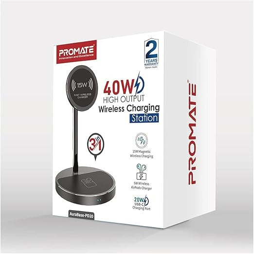 S7T | AuraBase-PD20 | 2 in 1 Wireless Charging Station With | 40W | Output